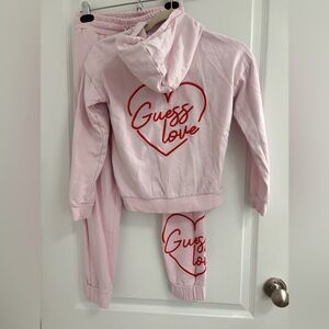 Guess Pink Kids Matching Set with Red Accents Size 10
